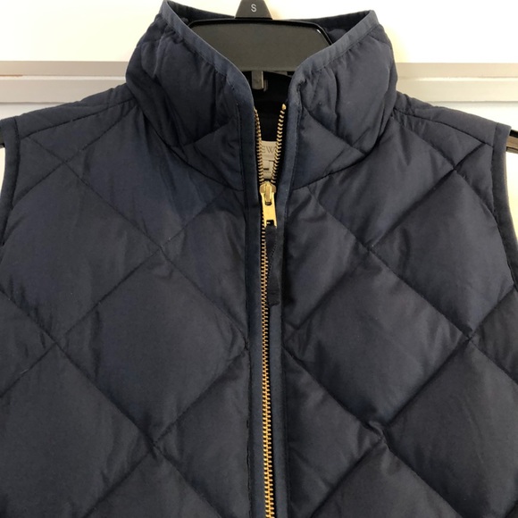 J. Crew Classic Navy Blue Zip Up Down Vest - Picture 2 of 6